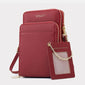 Multi-Layer Solid Casual Mini Crossbody Bag Phone Bag