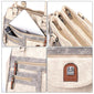 Three Zippers Layered Handbag Multi-Pocket Crossbody Purse Bag