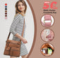 Multi-Pocket Crossbody Bag Soft Leather Shoulder Purse Bag