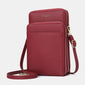 Multi-Layer Solid Casual Mini Crossbody Bag Phone Bag